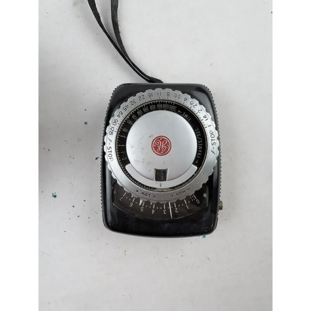 Vintage GE Light Meter Exposure Meter w/ Leather Case Untested Camera